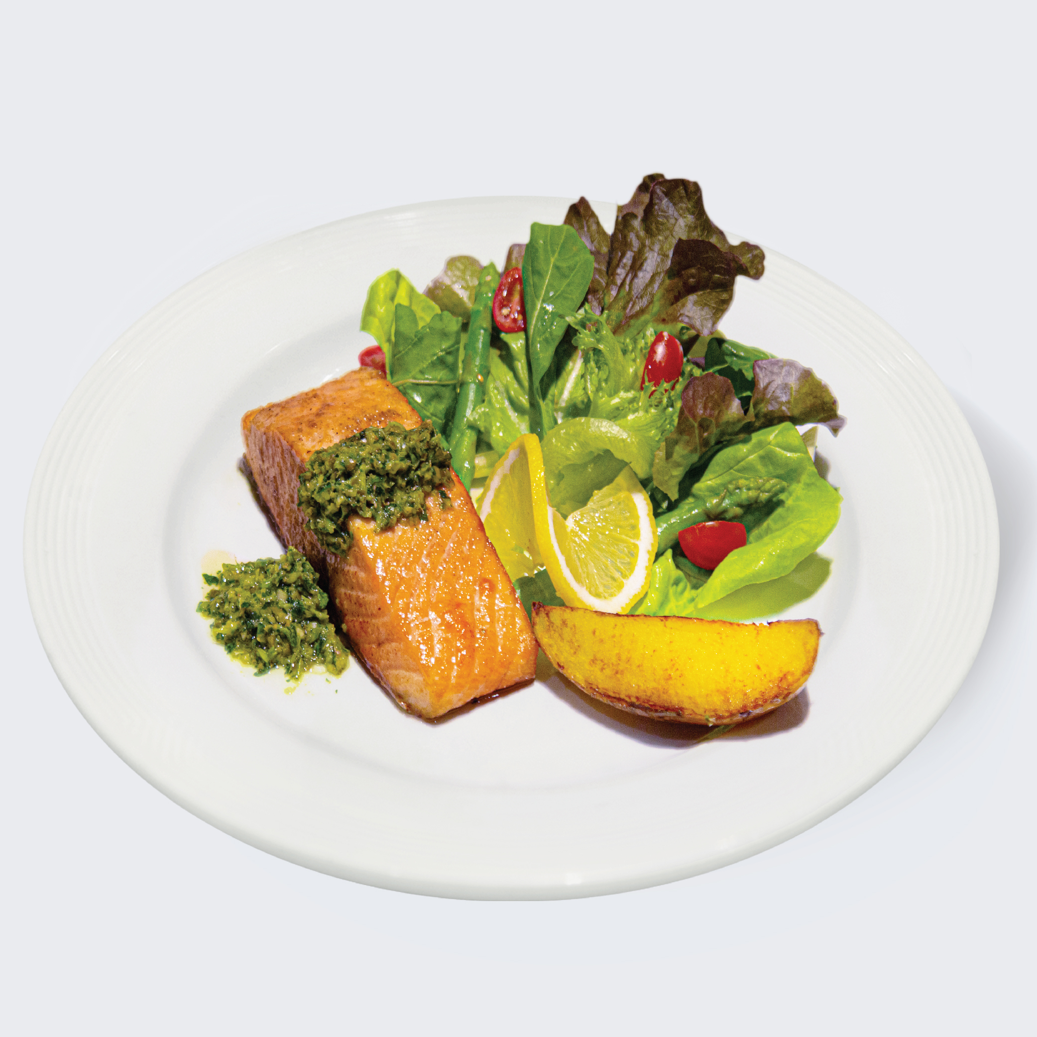 Grilled Salmon Salsa Verde Sauce